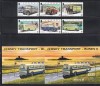 Jersey 2008 - Istoria Transportului din Jersey - Autobuze, Serie + Colita + Colita cu Supratipar &quot;Jersey at WIPA 08&quot;, MNH, Nestampilat