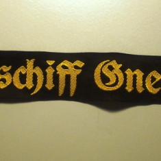 M.011 GERMANIA AL III-LEA REICH SCHLACHTSCHIFF GNEISENAU Mützenband navy ribbon