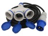 Prelungitor alimentare 3 prize negru 10m 16A, KEL