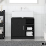 vidaXL Cabinet pentru chiuvetă Stejar Negru 63x29x55 cm Lemn Prelucrat