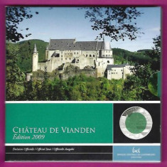 LUXEMBURG 2009 -5 Euro“Castelul Vianden”Argint 925/Niobium -Proof/folder/16,6 gr