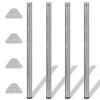Picioare Masa Reglabile Argintii 1100mm vidaXL, Set 4 Bucati, Nichel Slefuit, Birou, Bar, Inaltime Ajustabila