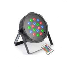 Beamz FlatPAR 18 x 1W PAR lumina reflectoarelor cu LED-uri RGB DMX IR control de la distan?a incl. foto