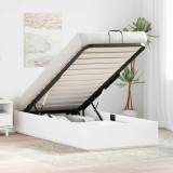 vidaXL Cadru de pat otoman Alb 80 x 200 cm Lemn masiv de pin 3418730