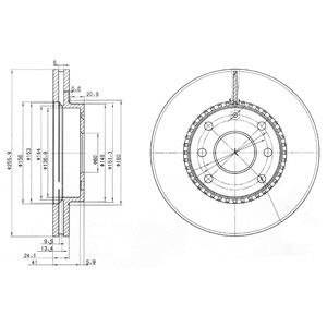 Disc frana CHEVROLET LACETTI Combi (J200) (2005 - 2016) KRIEGER 0950004305 foto