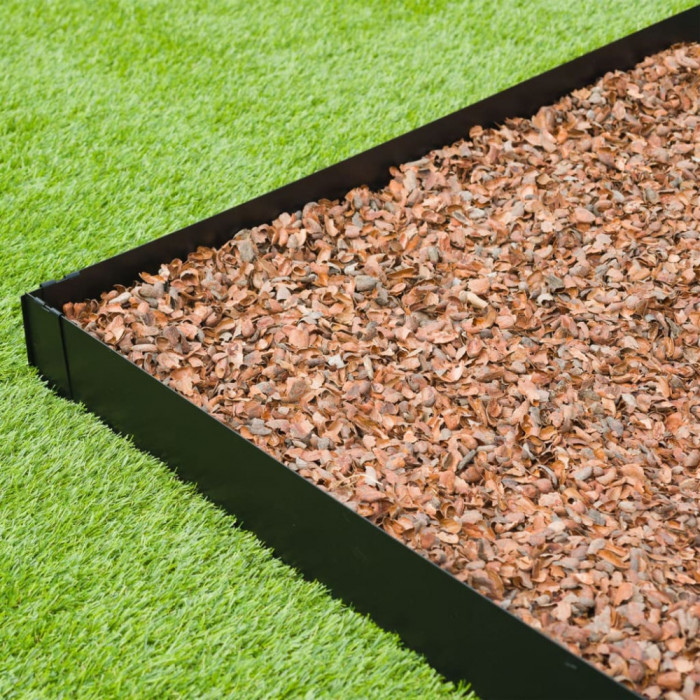 Nature Borduri de gradina, 3 buc., 91,4x10,2 cm, negru GartenMobel Dekor