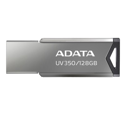 Adata - Memory Stick (AUV350-128G-RBK) - USB 3.2 FlashDrive, 128GB, 90/40MB/s - Silver foto