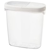 Borcan cu capac, 1.3 L, plastic, transparent, General