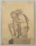 Adamo Scultori &quot;Studiu dupa Michelangelo&quot; gravura cca 1547-1587, Religie, Cerneala, Altul