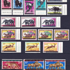 DB1 Fauna Africana Burundi 1962 Supratipare 19 v. MNH 3 img.