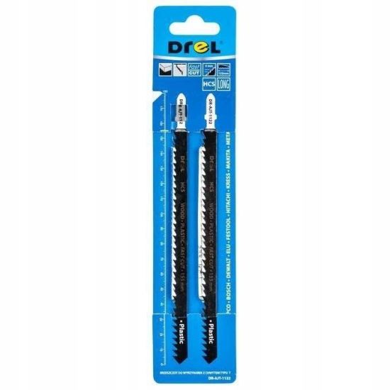 Panza, lama, fierastrau pendular, pentru lemn,&nbsp;plastic, HCS, prindere tip T, set 2 buc, 155 mm,&nbsp;Drel