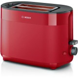 Prajitor de paine compact Bosch TAT2M124, setari decongelare si incalzire, suport incalzire chifle, oprire automata. Rosu