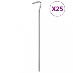 vidaXL Țăruși de cort, 25 buc., 23 cm, &Oslash;5 mm, oțel galvanizat