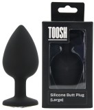 ​Dop anal din silicon Toosh, mare, negru, 9,4 cm, Large