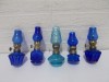 Lichidare colectie !!! LOT 5 LAMPI micute din STICLA cu petrol / gaz lampant