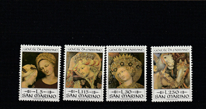 San Marino 1973-Arta,Reproduceri-Gentile da Fabriano,serie 4 val.Mi.1055-1058