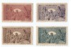 *Romania, lot 1053 cu 4 timbe fiscale de ajutor, 1942, NG, Nestampilat