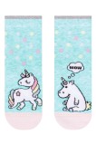 Șosete Bumbac Copii Conte Kids Unicorn Turcoaz Pal 36-38 Moi Respirabile