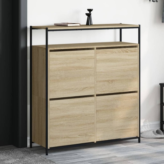 Gossi pantofar cu 4 sertare rabatabile, stejar sonoma, 100x34x112 cm
