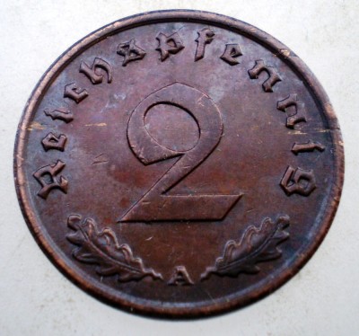 2.942 GERMANIA 2 REICHSPFENNIG 1940 A foto
