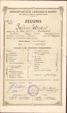 HST A931 Certificat școlar Eduard Fabini 1914 București