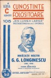 C4055N G G Longinescu (1869-1939) de Eugen Angelescu 1940 Colecția Cunoștințe folositoare