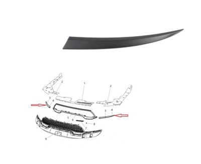 Ornament far DODGE DURANGO, 07.2020-, partea stanga, grunduit, foto
