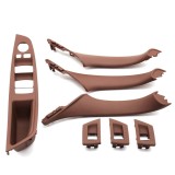 Set 4 manere + 3 ornamente usi interioare, potrivite BMW Seria 5 F10 F11 - Maro