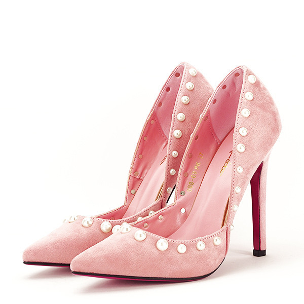 Pantofi roz decupati Carina 04