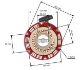 Demaror compatibil Honda GX 160, 200 / motoare chinezesti