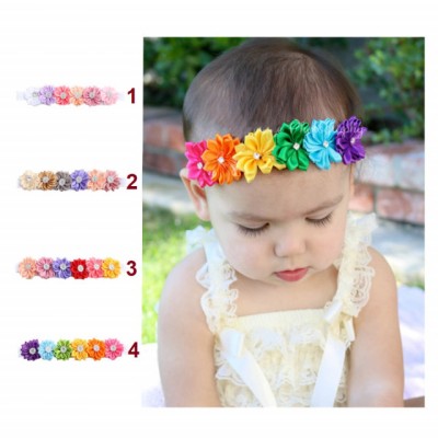Bentita pentru fetite - Floricele colorate cu strasuri (Marime Disponibila: foto