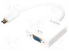 Cablu D-Sub 15pin HD soclu, USB C mufa, USB 3.0, lungime 140mm, {{Culoare izola&amp;#355;ie}}, LOGILINK - UA0237A