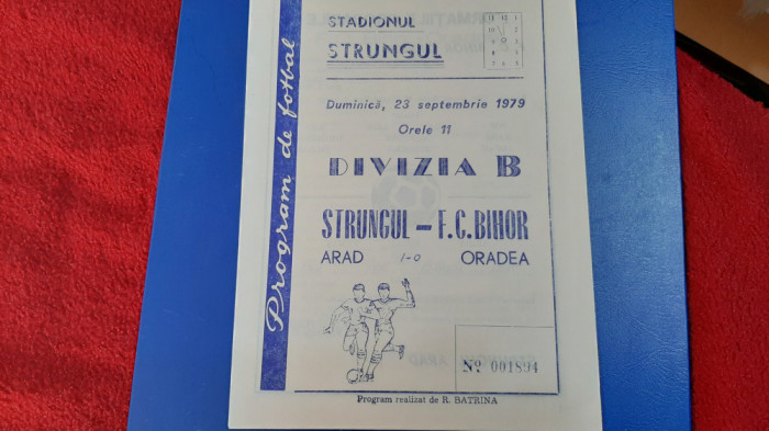 program Strungul Arad - FC Bihor