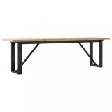 Cumpara ieftin Masa de cafea, cadru O, 160x40x45,5 cm, lemn masiv pin si Otel