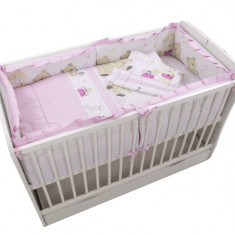 Lenjerie MyKids Teddy Play Pink M1 4+1 Piese 120x60