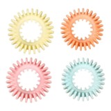 Set 4 jucarii de mestecat, multicolore, pentru caini, rotunde