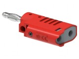 Conector banană 4mm roşie neizolată 36A 30VAC 60VDC