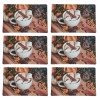 Set suport farfurie pentru servirea mesei, model Pufo Pleasure of Autumn, 6 bucati