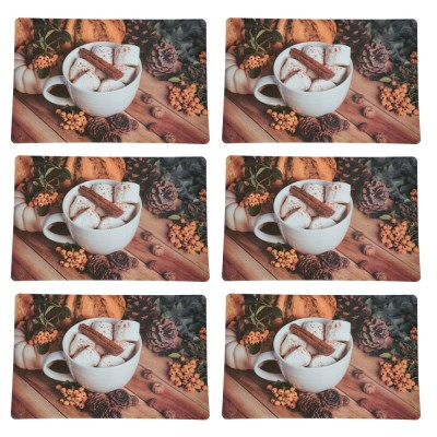 Set suport farfurie pentru servirea mesei, model Pufo Pleasure of Autumn, 6 bucati foto