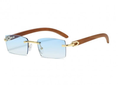 Ochelari de Soare cu brate din bambus Albastri tip Ray Ban&amp;nbsp;Gucci&amp;nbsp;Prada foto