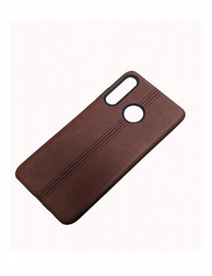 Husa Telefon Silicon Huawei P30 Lite Brown Leather foto