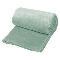 Pătură Sherpa, Catifelată, Verde Menta, 200x150cm