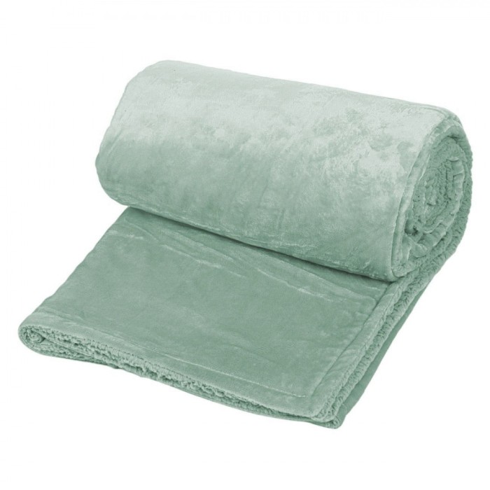 Pătură Sherpa, Catifelată, Verde Menta, 200x150cm