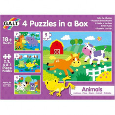 Set 4 puzzle-uri, Animalute, 2, 3, 4, 5 piese foto