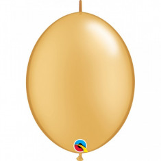 Baloane aurii 15 cm quicklink Cony Qualatex set 50 buc foto