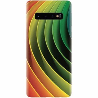 Husa silicon pentru Samsung Galaxy S10, 3D Multicolor Abstract Lines foto