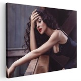 Tablou Monica Bellucci actrita 2095 Tablou canvas pe panza CU RAMA 50x70 cm