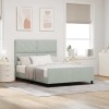 VidaXL Cadru de pat cu headboard Gri deschis 140 x 200 cm Catifea 3345011
