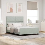VidaXL Cadru de pat, gri deschis, 160x200 cm, catifea