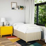 VidaXL Cadru de pat fără saltea cremă 80x200 cm țesătură